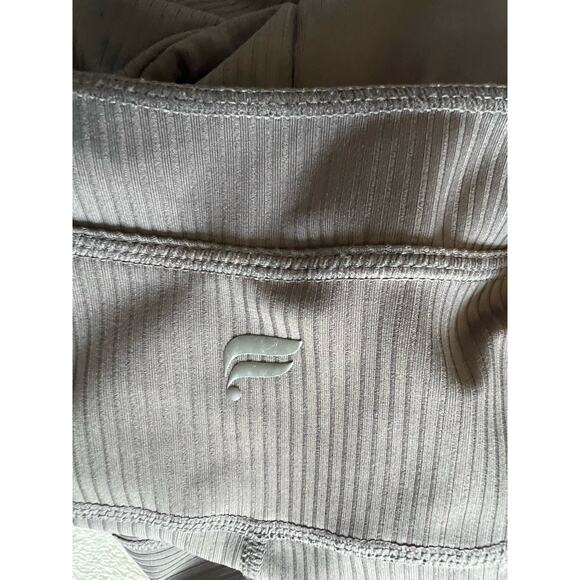 Fabletics Size XL Oasis Rib Twist Front 7/8 Jumpsuit In Taupe Slate - Picture 10 of 15